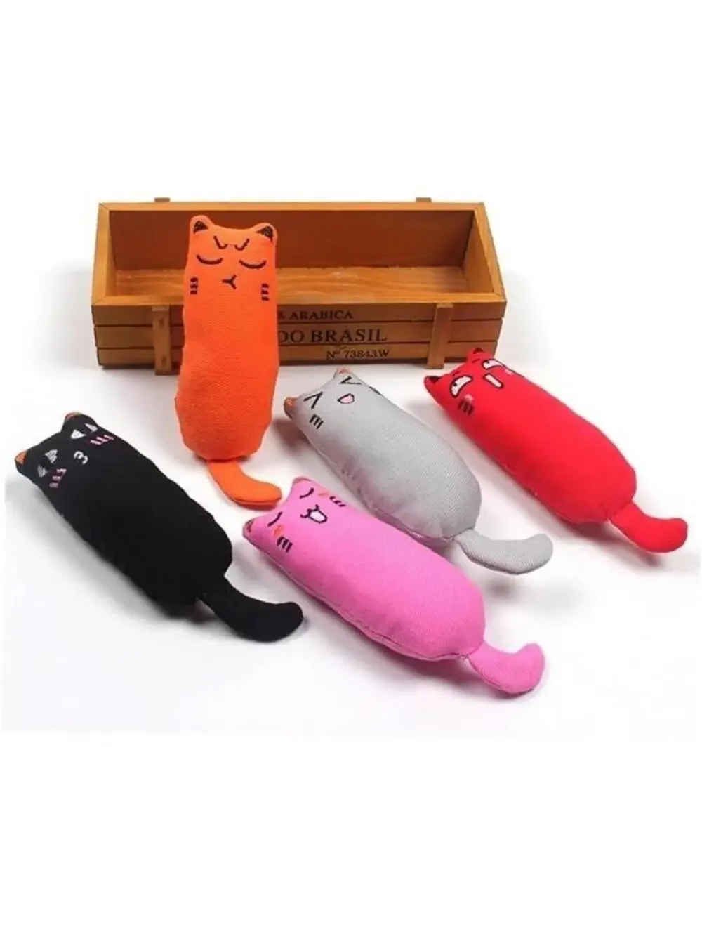 Cat Catnip Plush Toy Set 5pc, Colorful Small Bear Toy for Cats, New